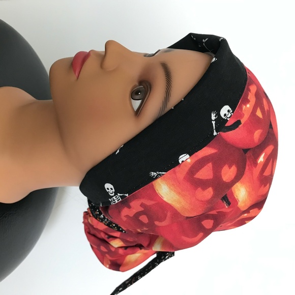 Scrub CAP/HAT *Reversible *Long Ties *Halloween - Picture 10 of 16